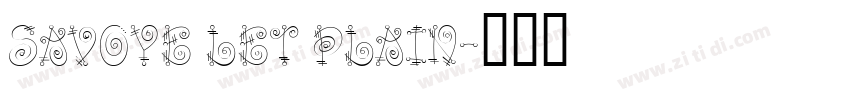 savoye Let Plain字体转换